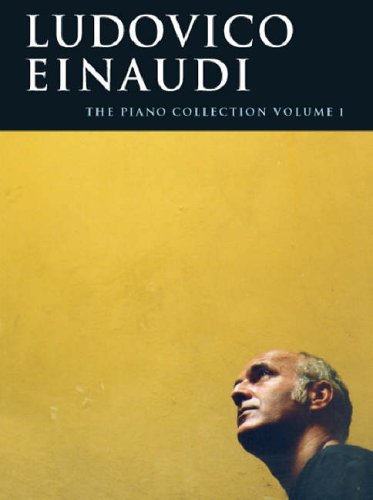 Sheet music cover featuring Ludovico Einaudi and a golden yellow background.