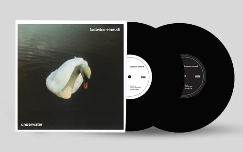 Ludovico Einaudi’s “Underwater” vinyl record with a swan image on the cover.