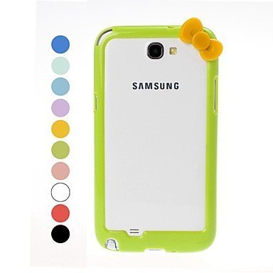 A lime-green phone case with a white phone inside, displaying the "SAMSUNG" logo.