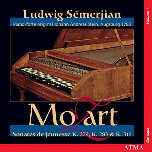 CD cover featuring a wooden piano-forte and text: "Ludwig Sémerjian - Mozart".