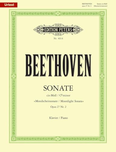 Sheet music cover for Beethoven’s Moonlight Sonata, green border.