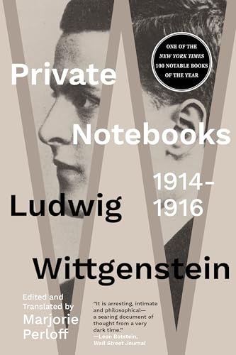 Book cover: "Private Notebooks" by Ludwig Wittgenstein, with portrait.
