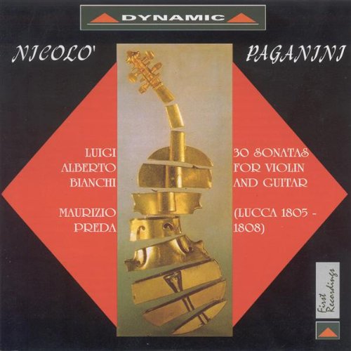 CD cover: fragmented golden violin and guitar with red and black design.