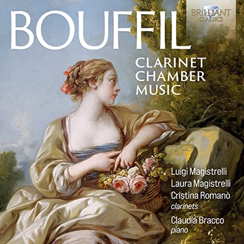 CD cover for Bouffil’s clarinet chamber music featuring a classical painting.