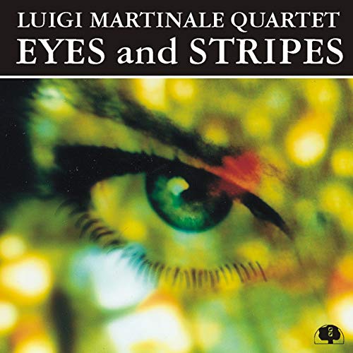 CD cover with a close-up of a green eye with red stripes.