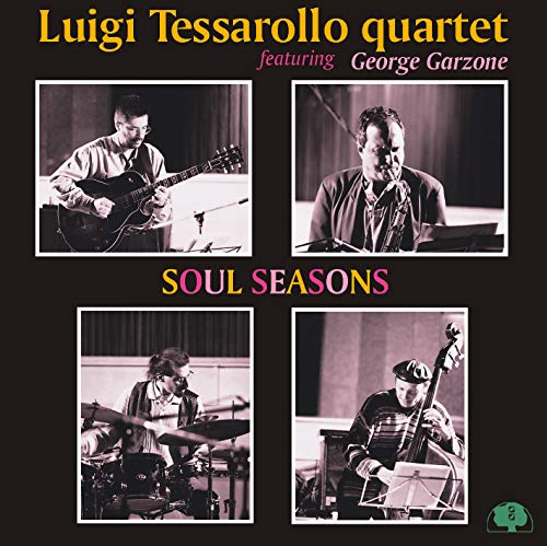Album cover featuring four black and white photos of jazz musicians playing instruments.