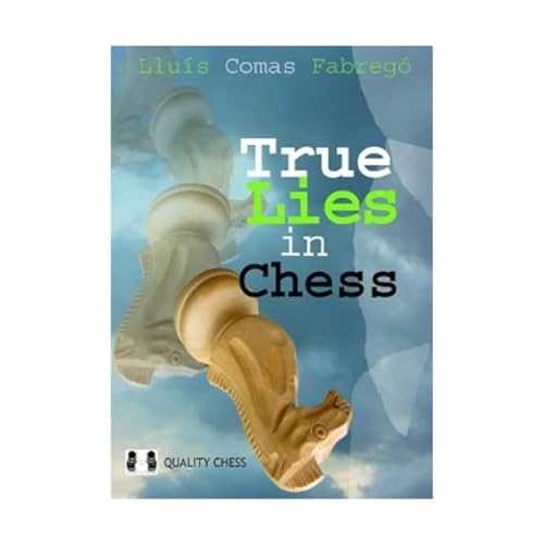 Book cover: "True Lies in Chess" with chess knight imagery.