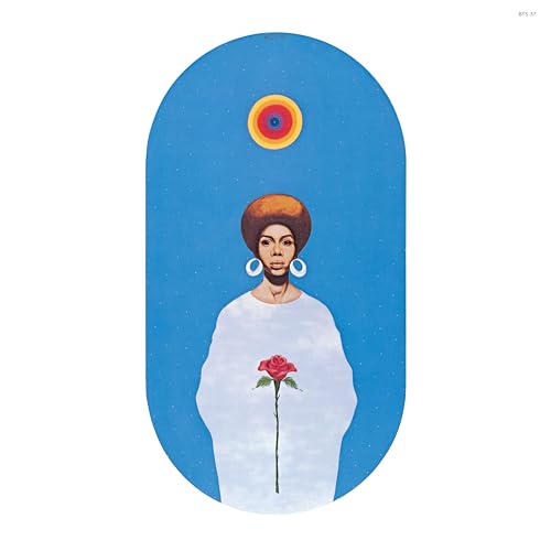 Vinyl record cover featuring a portrait of a woman with a rose.
