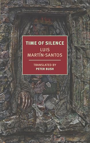 Book cover with a red title box over a textured, stone-like sculpture.