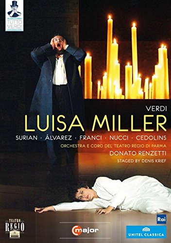 DVD cover for "Luisa Miller" featuring a man and woman in dramatic poses.