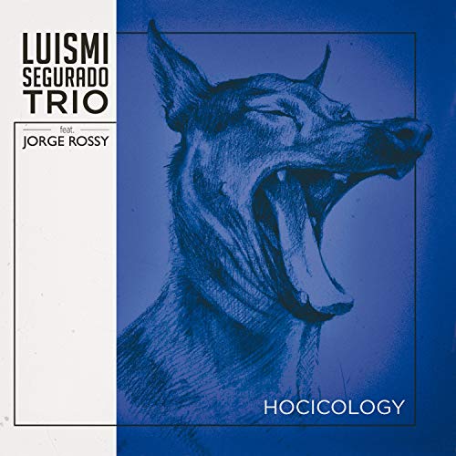 CD cover: sketched dog head with open mouth, blue and white design.