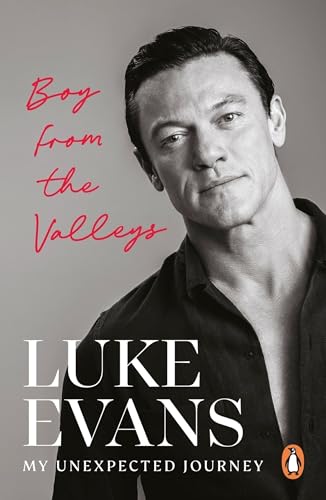 Book cover featuring a portrait of actor Luke Evans, with red title text.