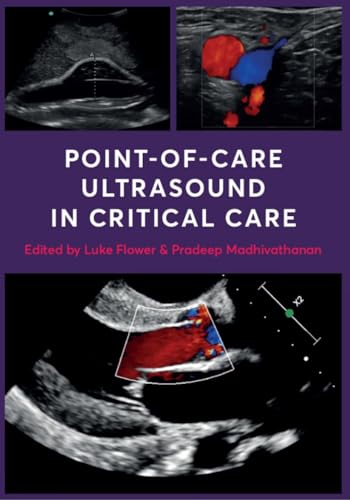 Book cover featuring ultrasound images and text about critical care.