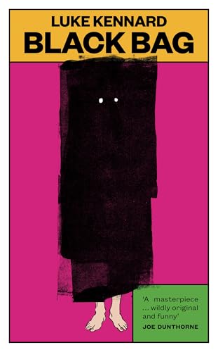 Book cover: “Black Bag” with a dark figure and pink background.