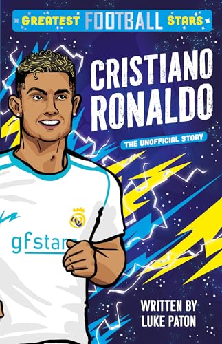 Book cover featuring an illustrated portrait of Cristiano Ronaldo.