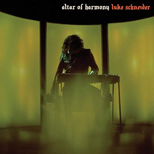 Vinyl album cover featuring a man sitting at a table in a misty green room.