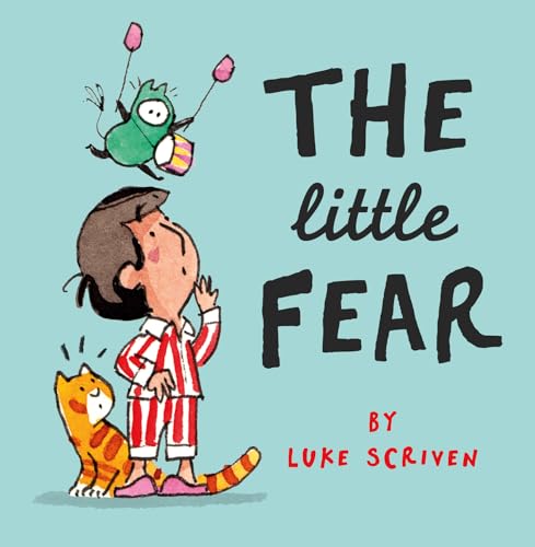 Book cover: child, cat, and floating green creature with balloons.