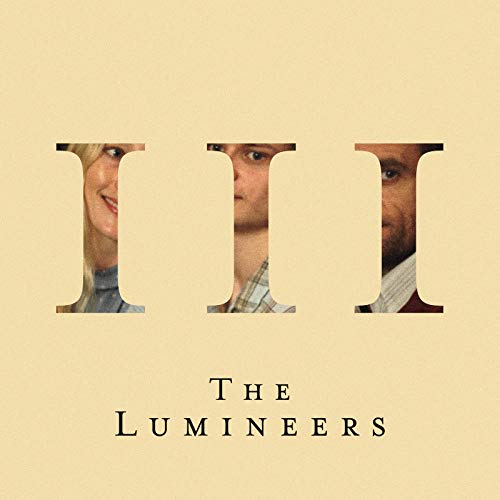 The Lumineers “III” album cover with three faces cut into the title.