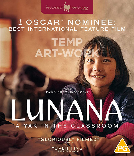 Film poster for "Lunana: A Yak in the Classroom" featuring a young girl.