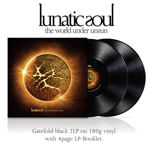 Lunatic Soul vinyl record with cracked earth design and black discs.
