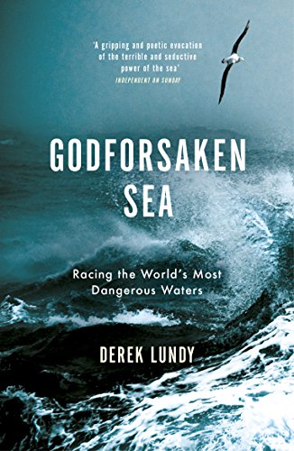 Book cover showing a bird flying over a turbulent, dark blue ocean.