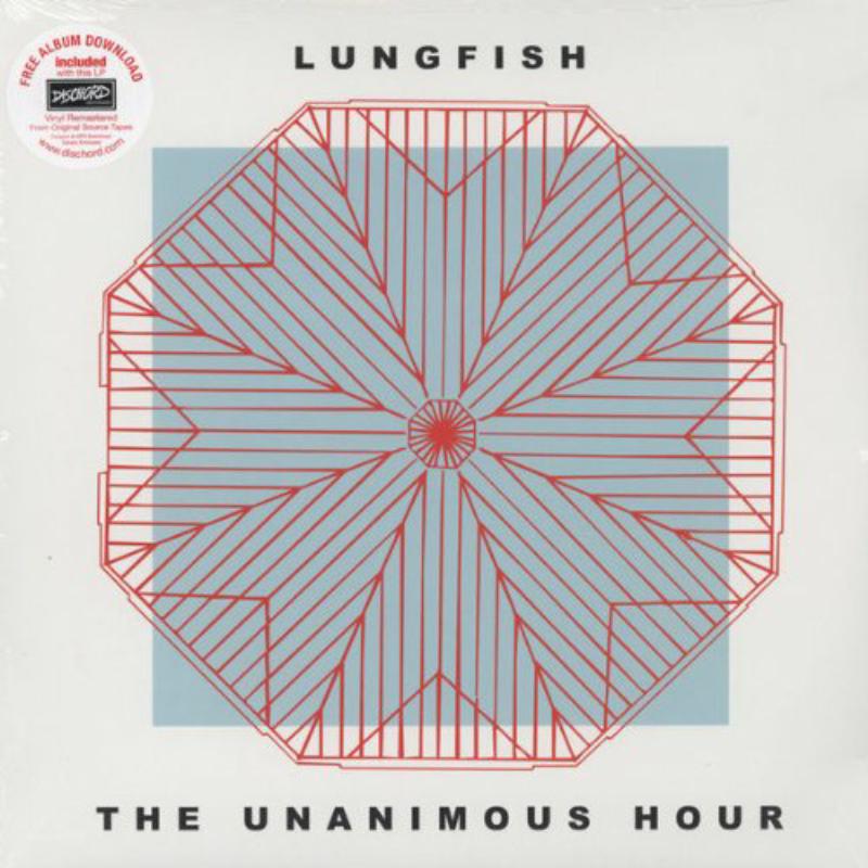Lungfish album "The Unanimous Hour" vinyl record cover, geometric design.