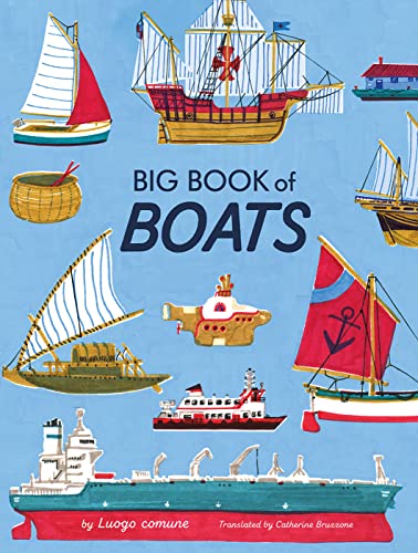 Book cover showing various illustrated boats and ships on a light blue background.