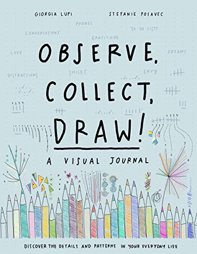 Hand-lettered journal cover with colorful pencils and sketched details.