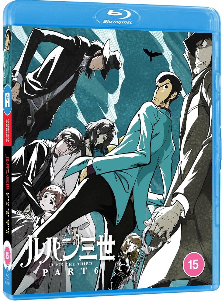 “Lupin the 3rd: Part 6” Blu-ray cover featuring anime characters in action.