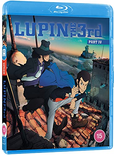 “Lupin the 3rd Part IV” Blu-ray cover featuring Lupin and Jigen in a cityscape.