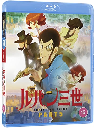 Lupin the 3rd: Part V" Blu-ray case featuring anime characters and city backdrop.