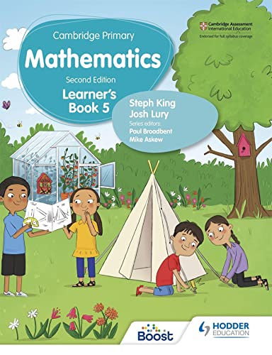 Cambridge Primary Mathematics Learner’s Book 5, second edition cover with children.
