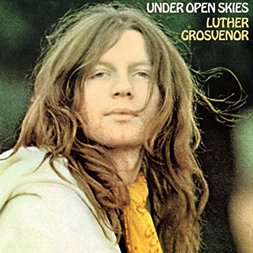 Portrait of Luther Grosvenor with long hair, album title above.
