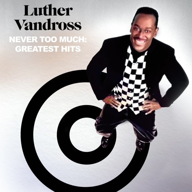 Luther Vandross album cover, portrait of the singer in a checkered shirt.