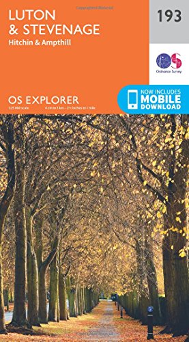 Ordnance Survey Explorer map 193 cover showing a tree-lined path.