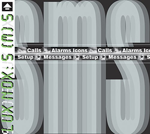 CD cover with gray vertical lines and text resembling a phone screen.