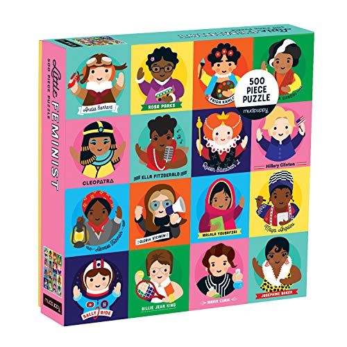 Puzzle box featuring illustrated portraits of diverse historical women.