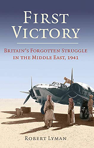 Book cover: World War II airplane in desert with figures.