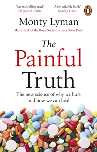 Book cover: "The Painful Truth" with pills scattered at the bottom.