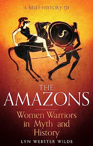 Book cover depicting Amazon women warriors on horseback, red and black tones.