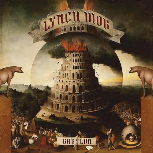 Album cover for Lynch Mob’s “Babylon” featuring the Tower of Babel.