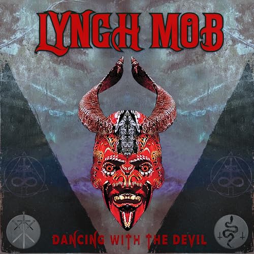 Lynch Mob Dancing With The Devil album cover featuring a red horned demon mask.