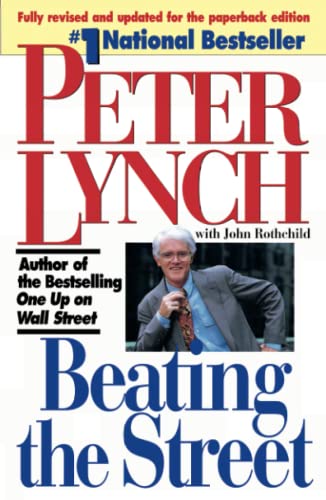 Book cover of Beating the Street by Peter Lynch with a photo of the author.