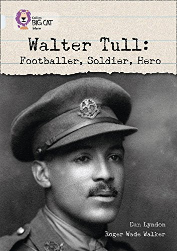 Book cover featuring a black and white portrait of Walter Tull in military uniform.