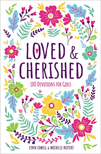Book cover with colorful floral illustrations and the title “Loved & Cherished.”