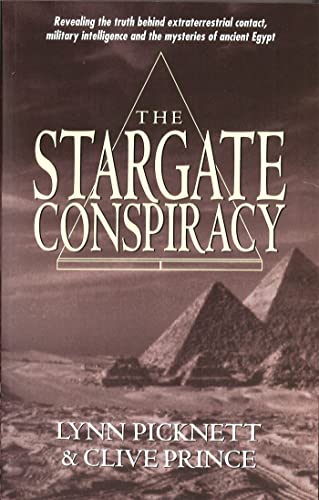 Book cover with title “Stargate Conspiracy” and image of Egyptian pyramids.