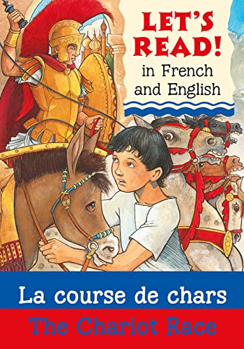 Illustrated book cover depicting a chariot race with a boy and charioteer.