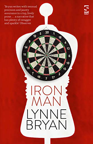 Book cover: white torso shape with a dartboard and "Iron Man" text.