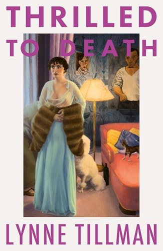 Book cover: woman in blue dress, painting style, with other figures.