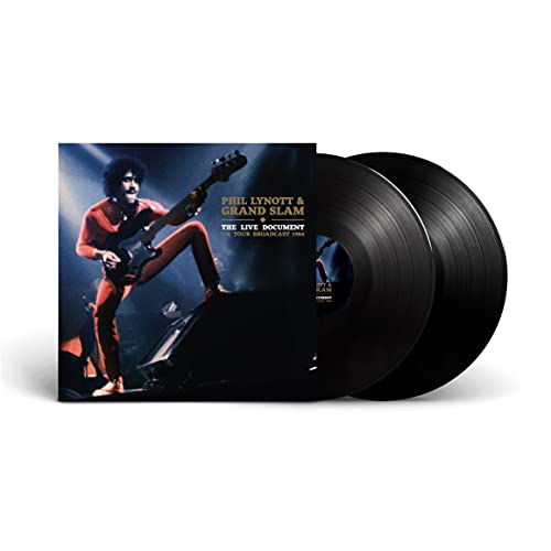 Phil Lynott & Grand Slam double vinyl record with musician image.